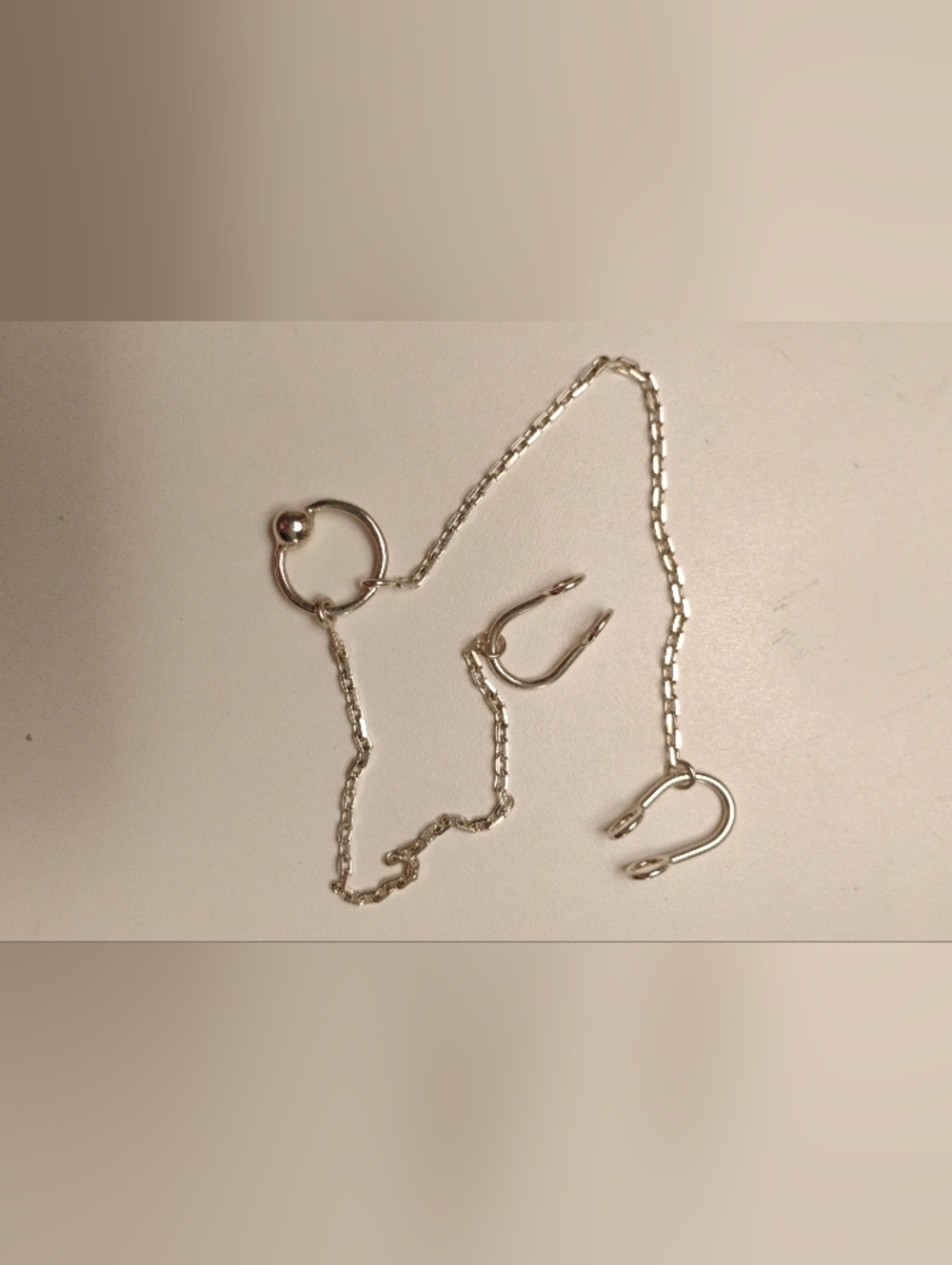 Nipple Clamps with chain Sterling Silver